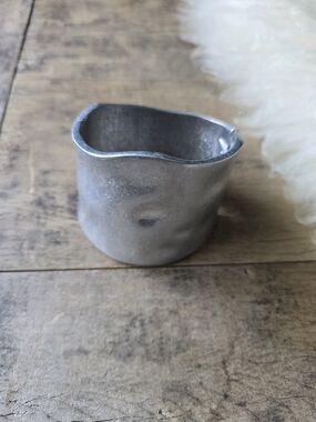 Banana Republic Matte Silver Wide Cuff Bracelet